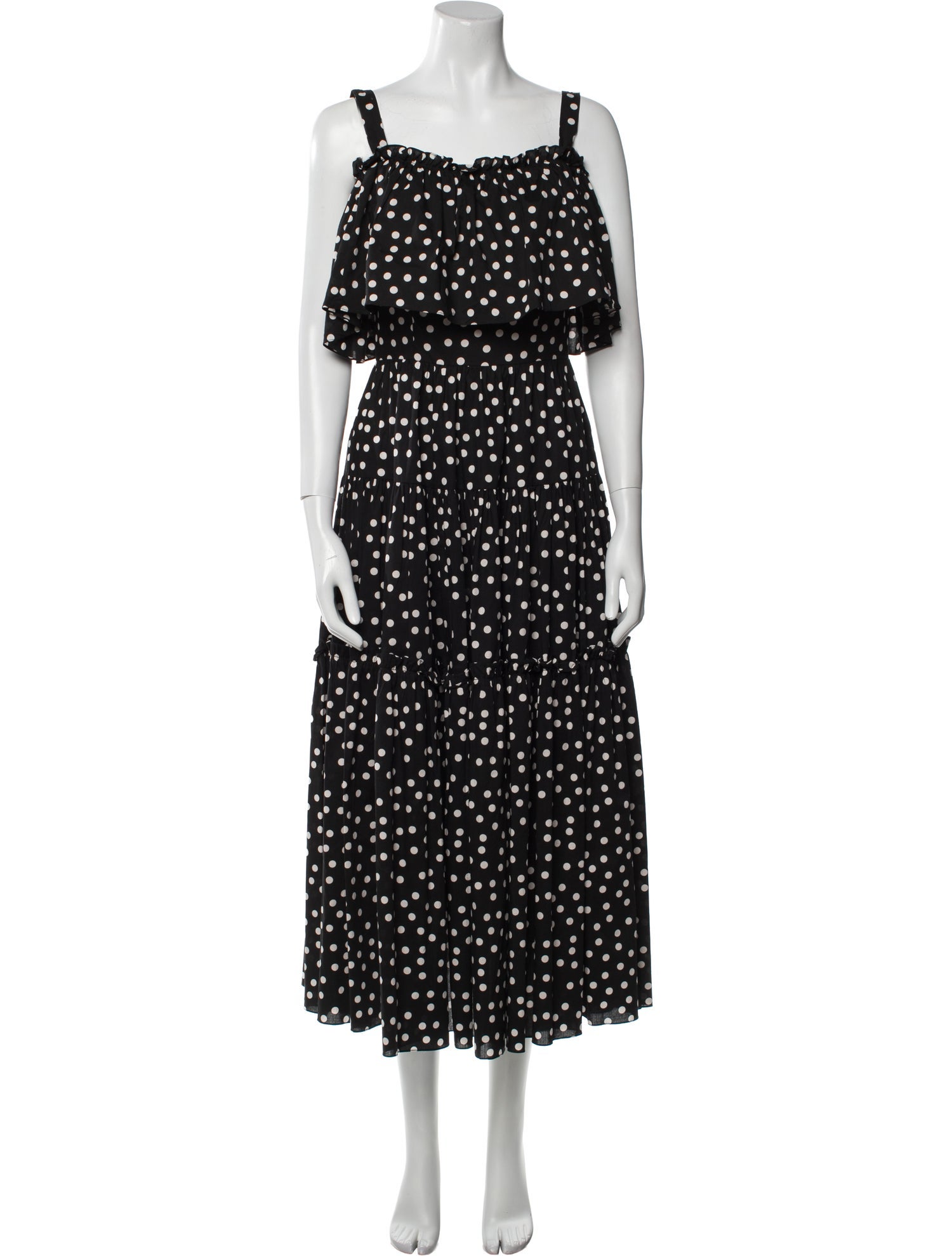 Dolce & Gabbana Polka Dot Print Long Dress