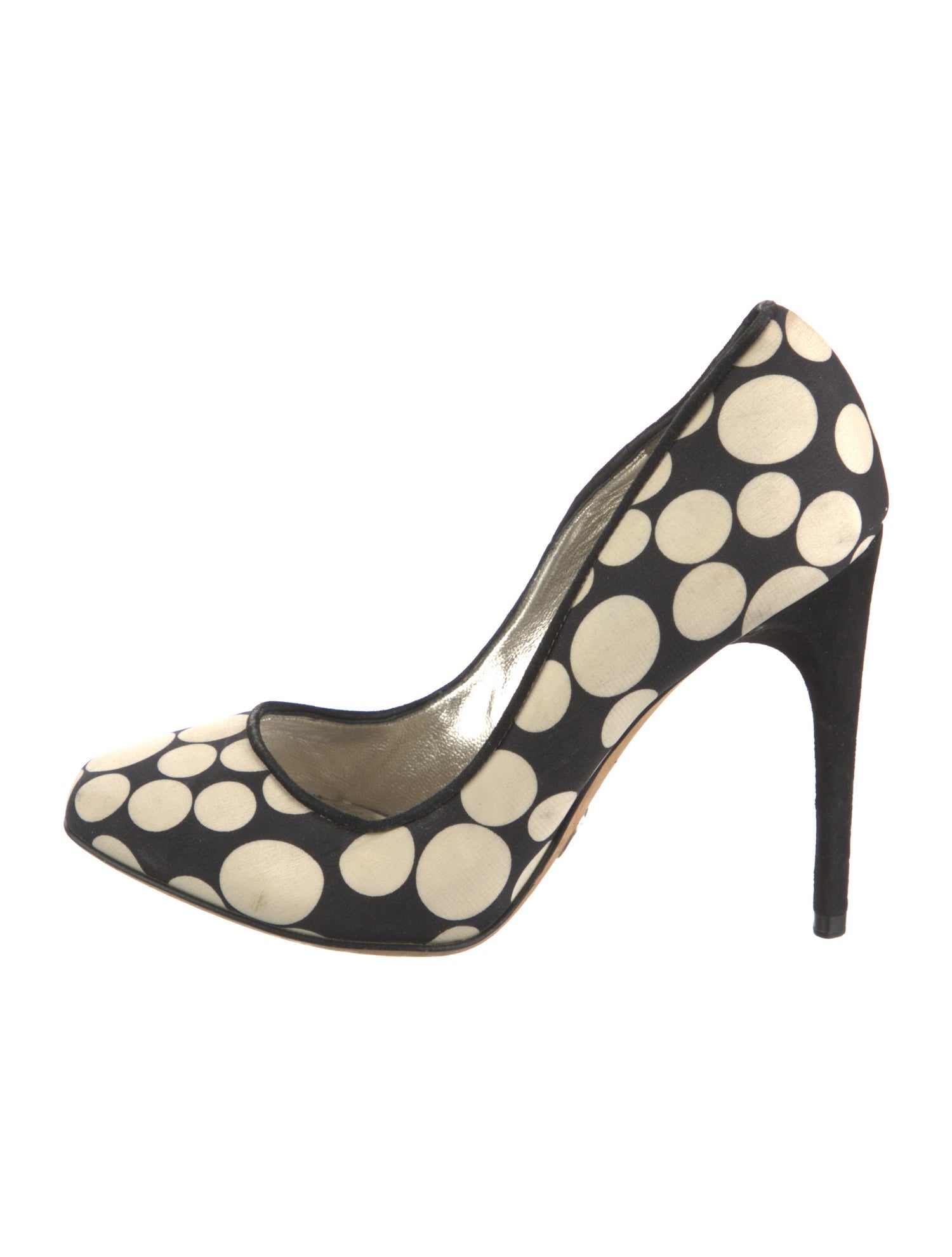 Dolce & Gabbana Canvas Polka Dot Print Pumps