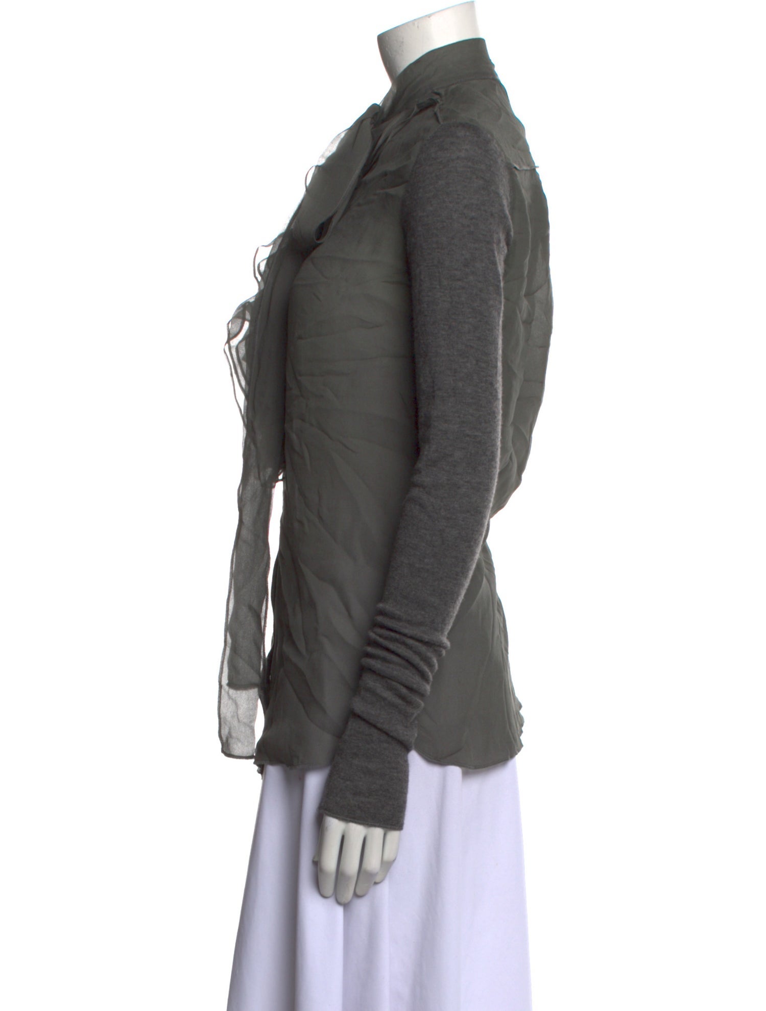 Dolce & Gabbana Silk Long Sleeve Button-Up Top