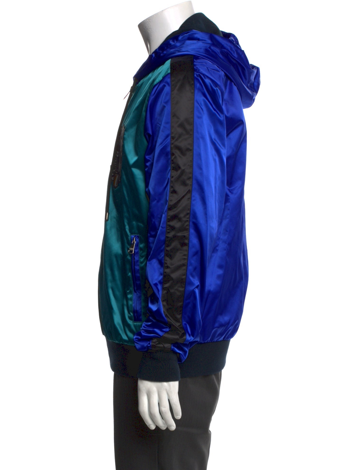 Dolce & Gabbana Colorblock Pattern Crew Neck Hoodie