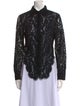 Dolce & Gabbana Lace Pattern Long Sleeve Button-Up Top