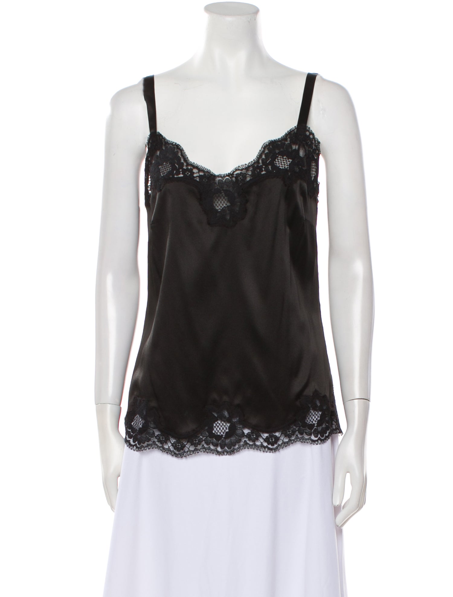 Dolce & Gabbana Silk Lace Trim Embellishment Pajamas