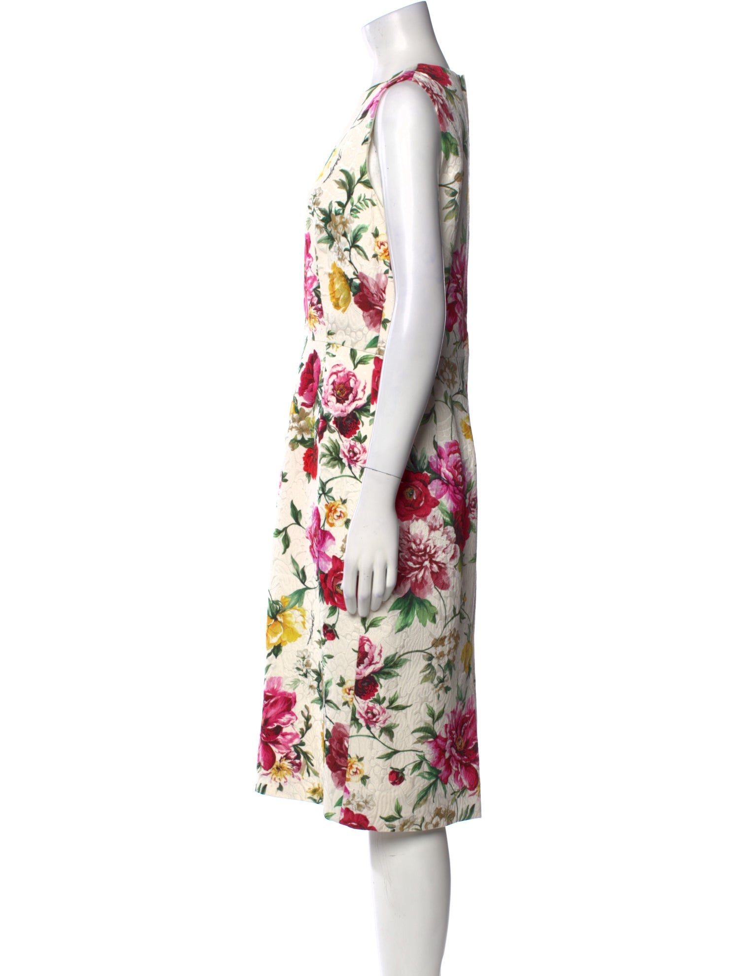 Dolce & Gabbana Floral Print Midi Length Dress