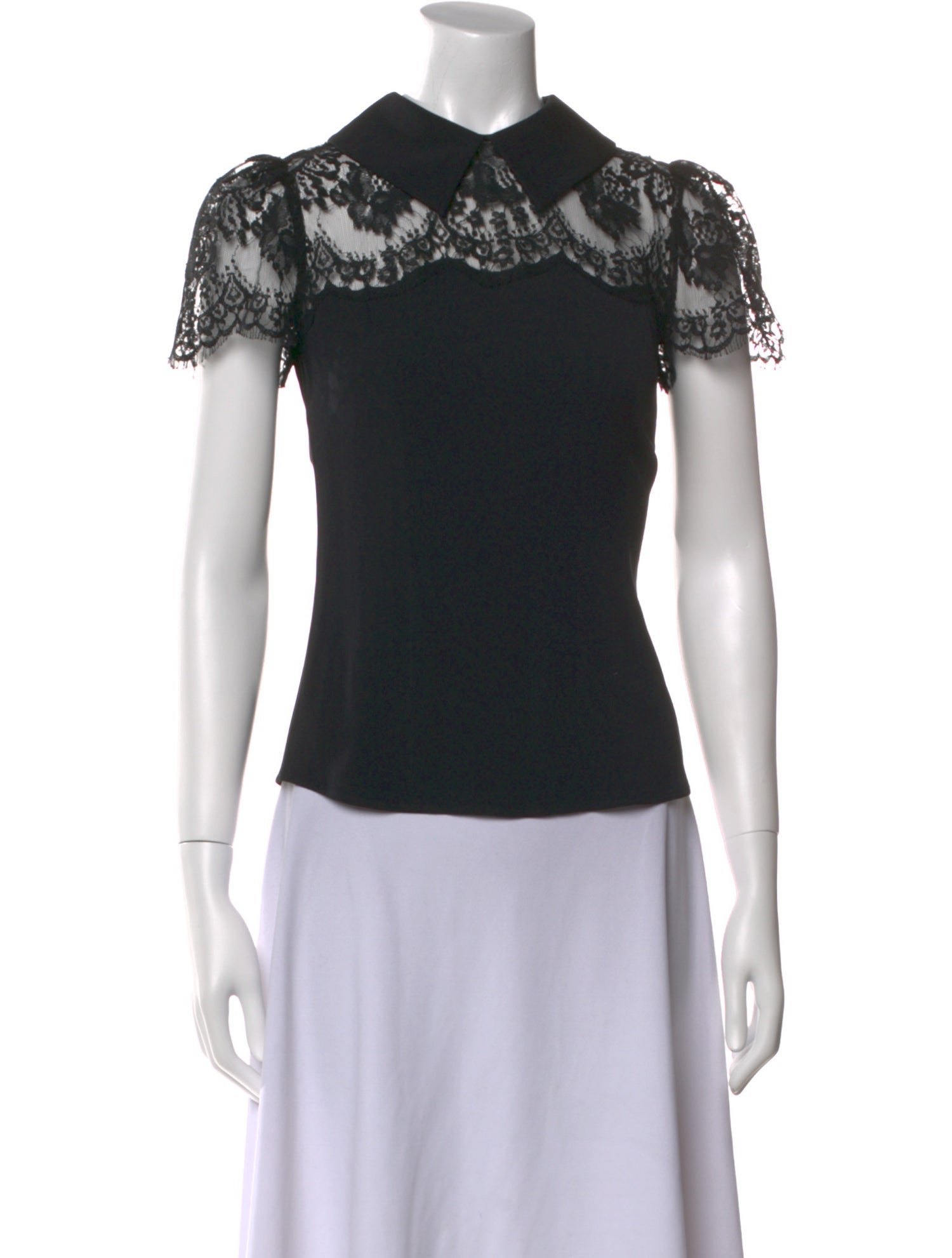 Dolce & Gabbana Silk Mock Neck Top