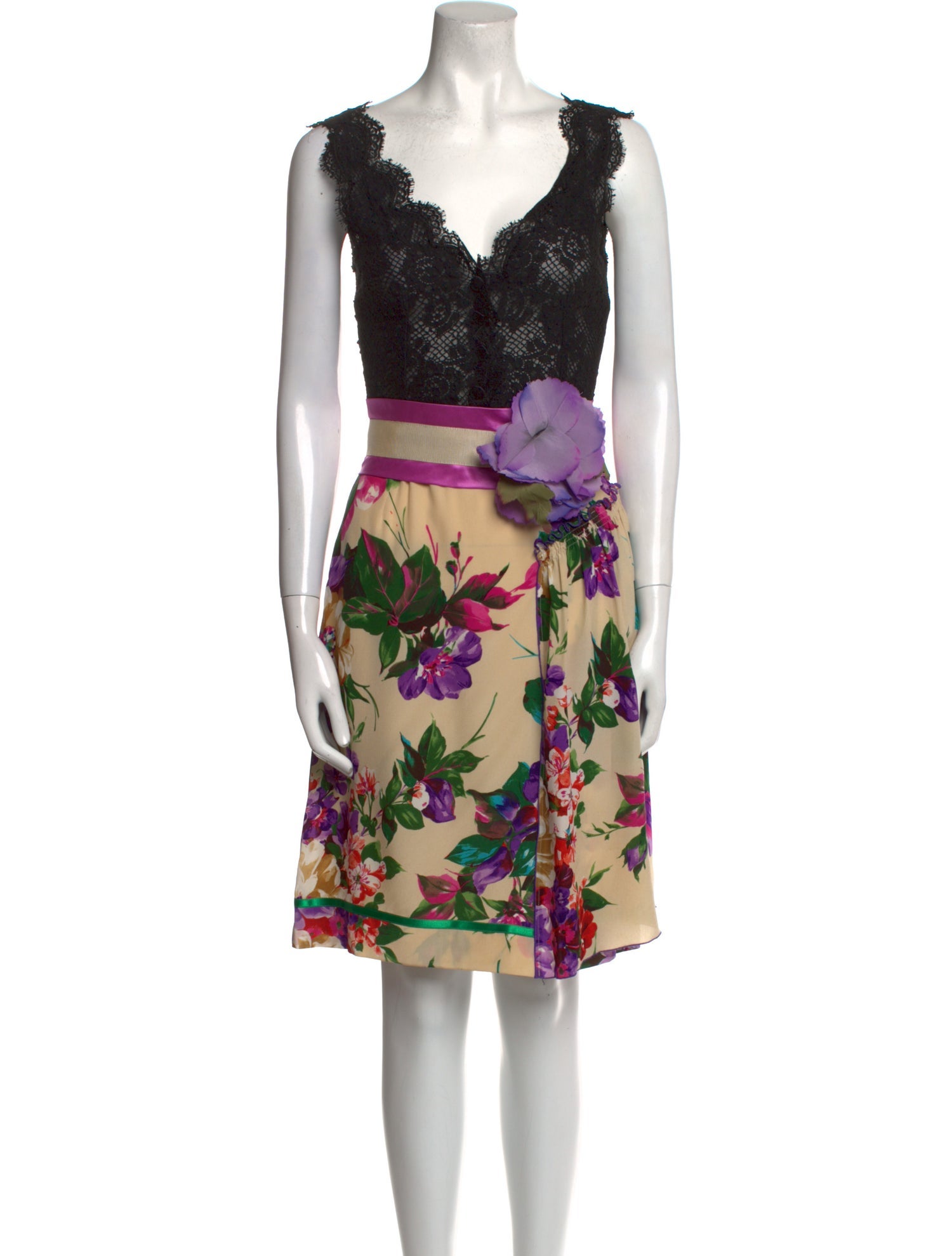 Dolce & Gabbana Silk Knee-Length Dress
