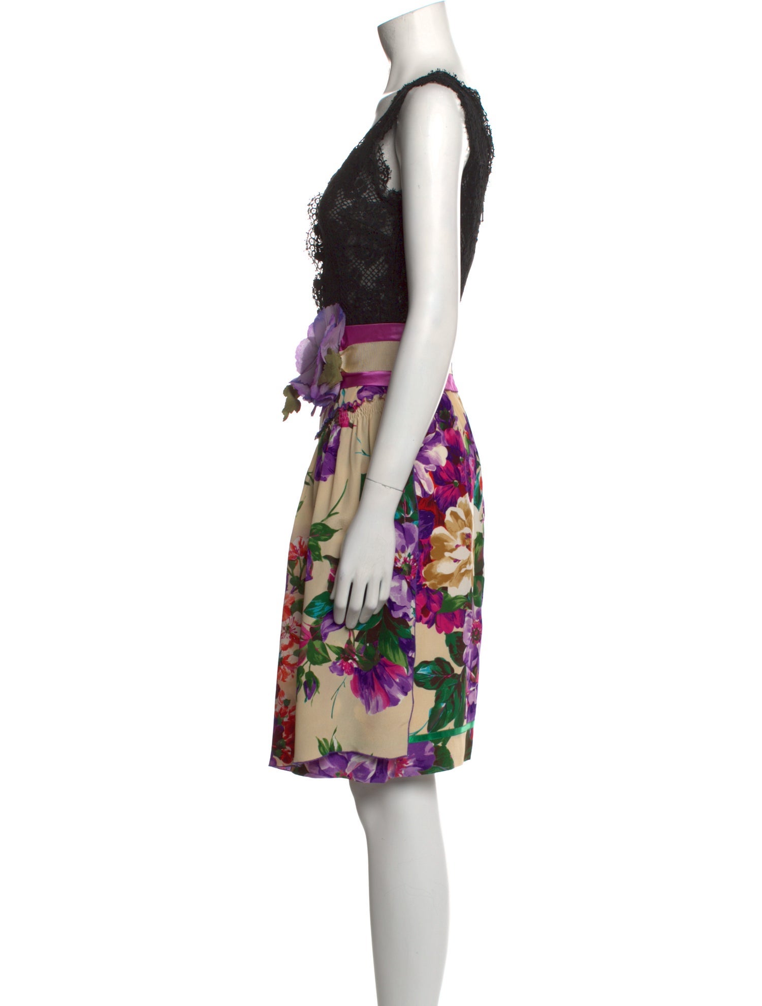 Dolce & Gabbana Silk Knee-Length Dress