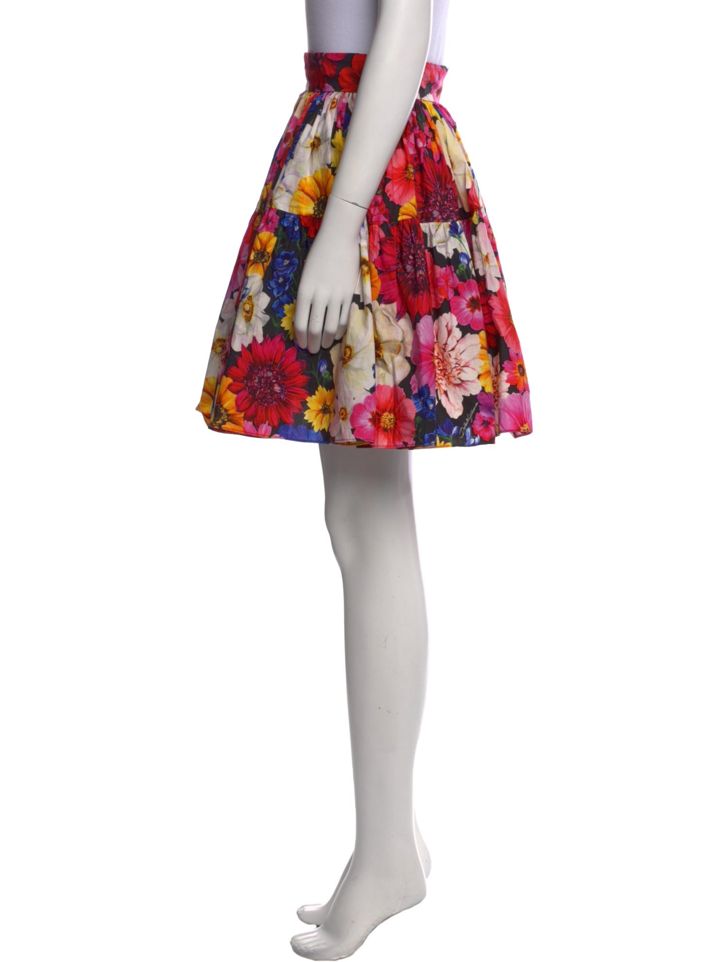 Dolce & Gabbana Floral Print Mini Skirt w/ Tags