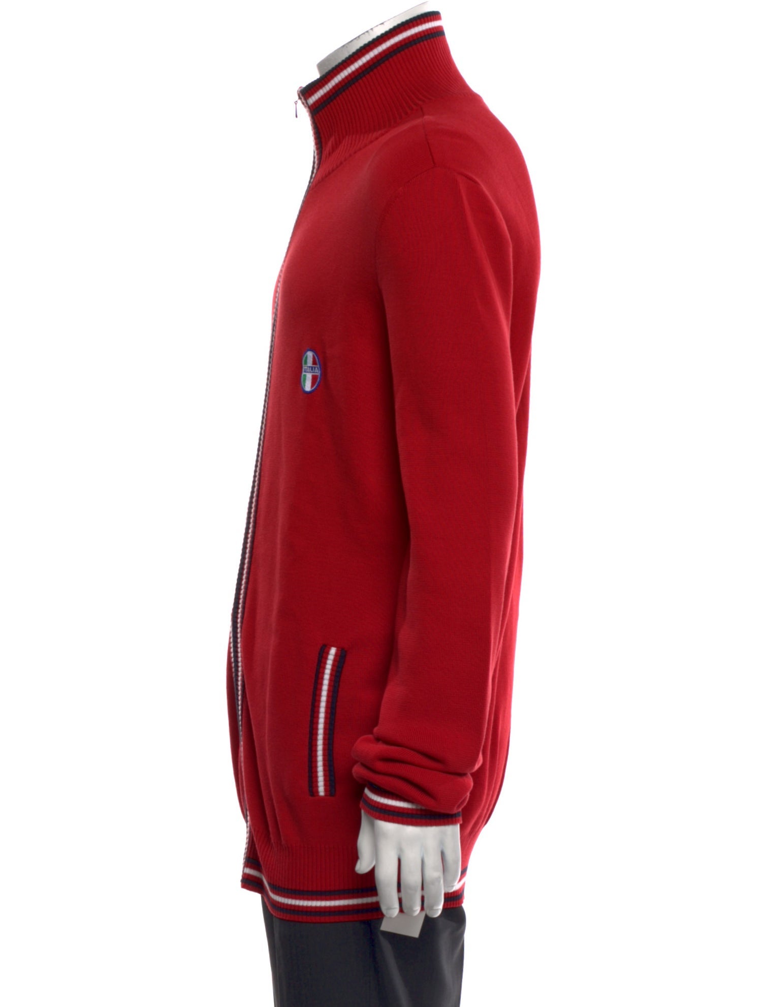 Dolce & Gabbana Striped Turtleneck Cardigan