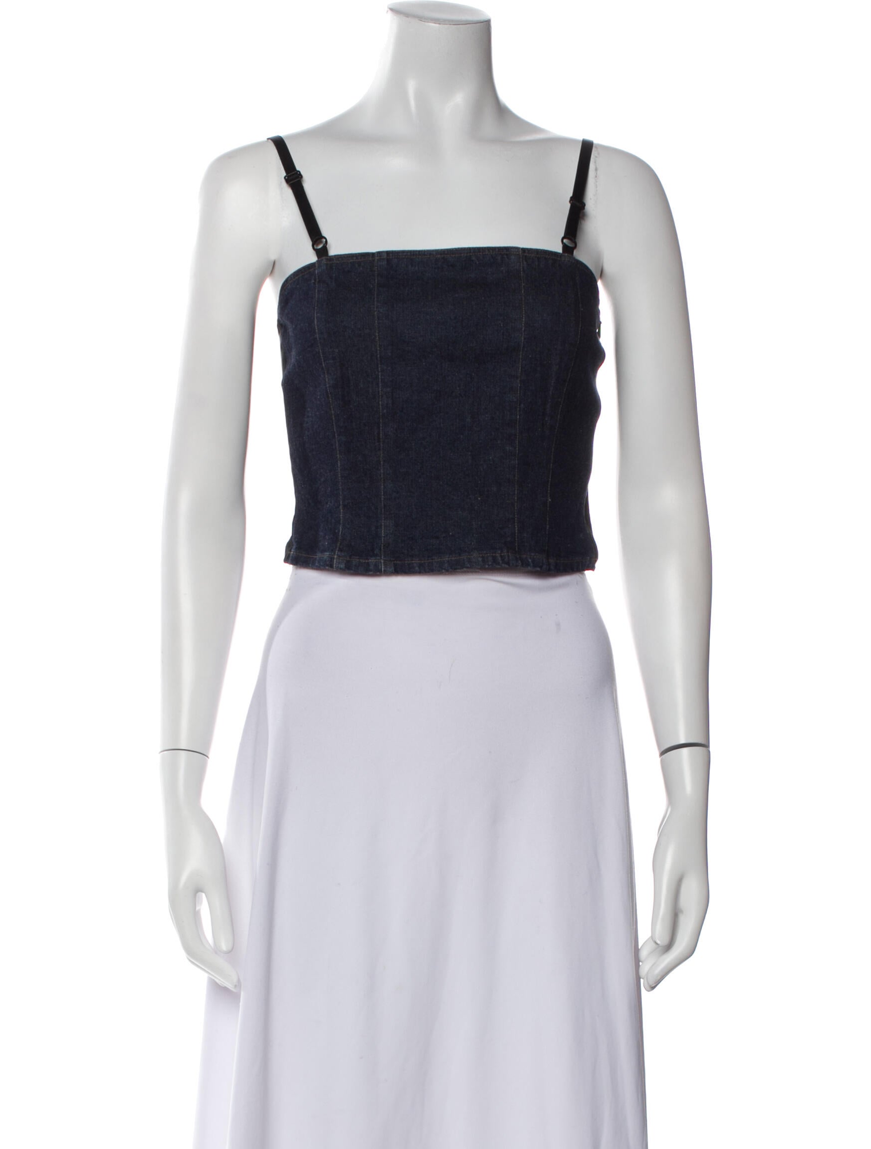D&G Square Neckline Sleeveless Crop Top