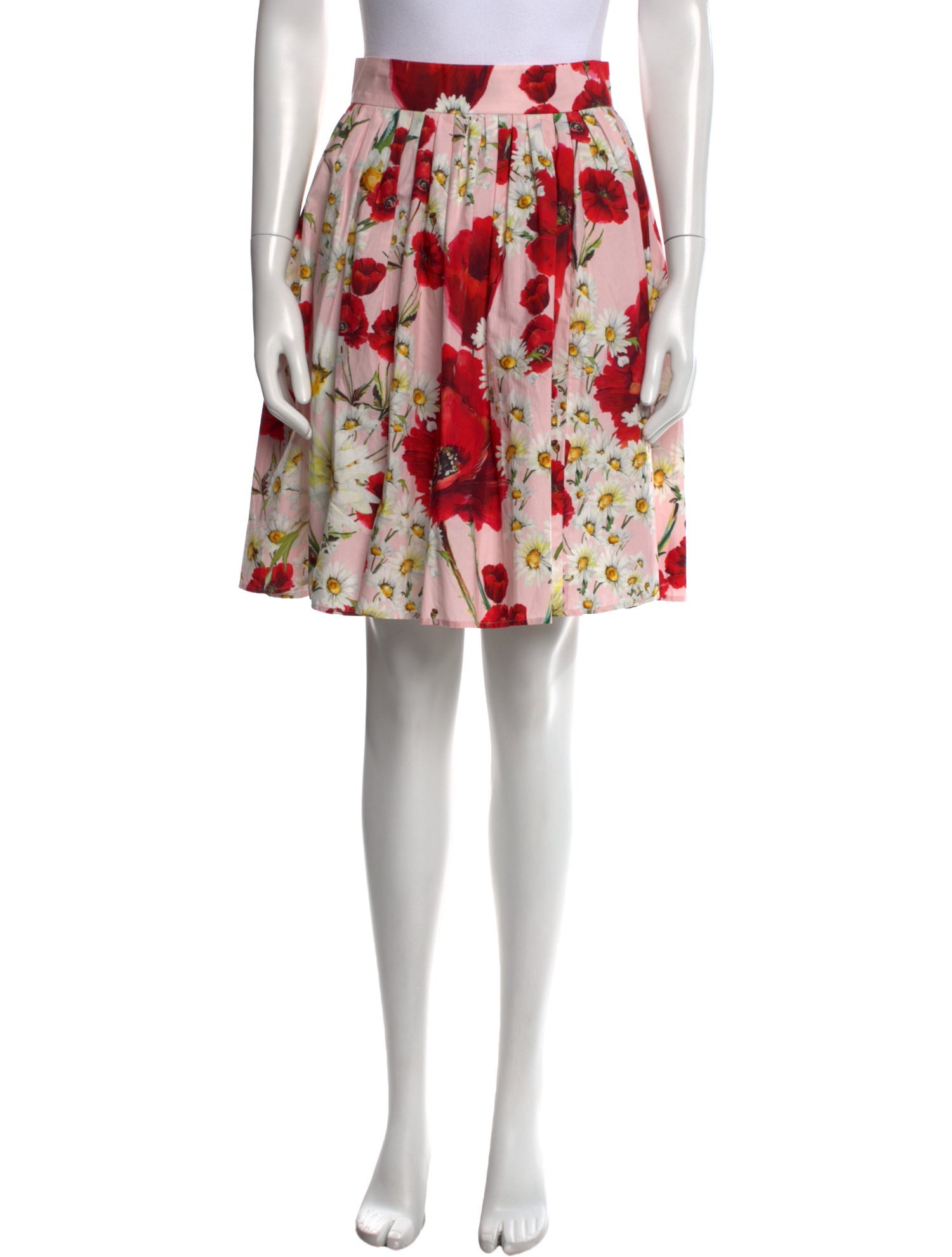 Dolce & Gabbana Floral Print Knee-Length Skirt