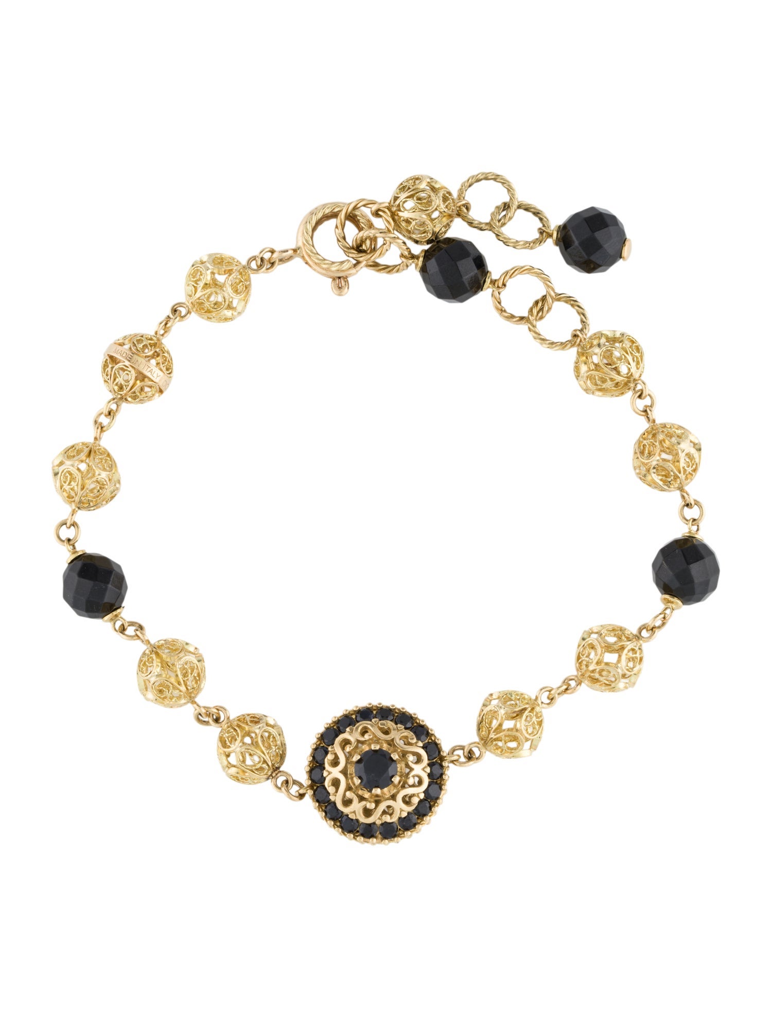 Dolce & Gabbana 18K Sapphire & Nephrite Sicily Station Bracelet