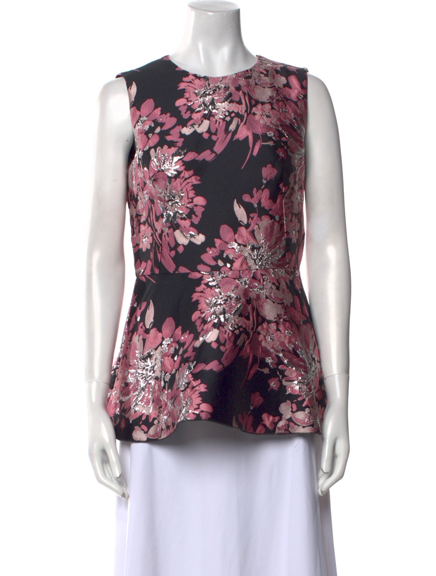 Dolce & Gabbana Floral Print Crew Neck Blouse