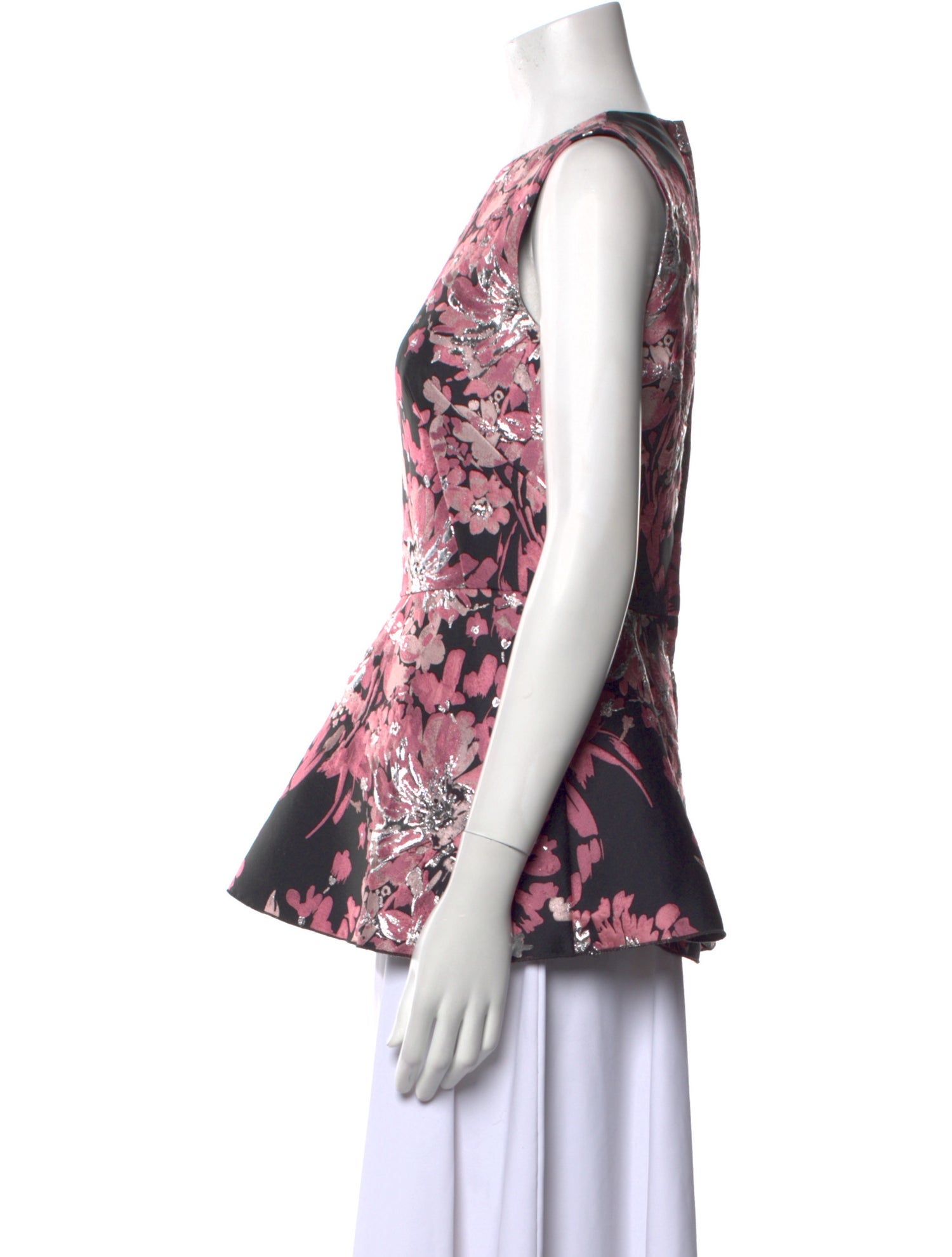 Dolce & Gabbana Floral Print Crew Neck Blouse