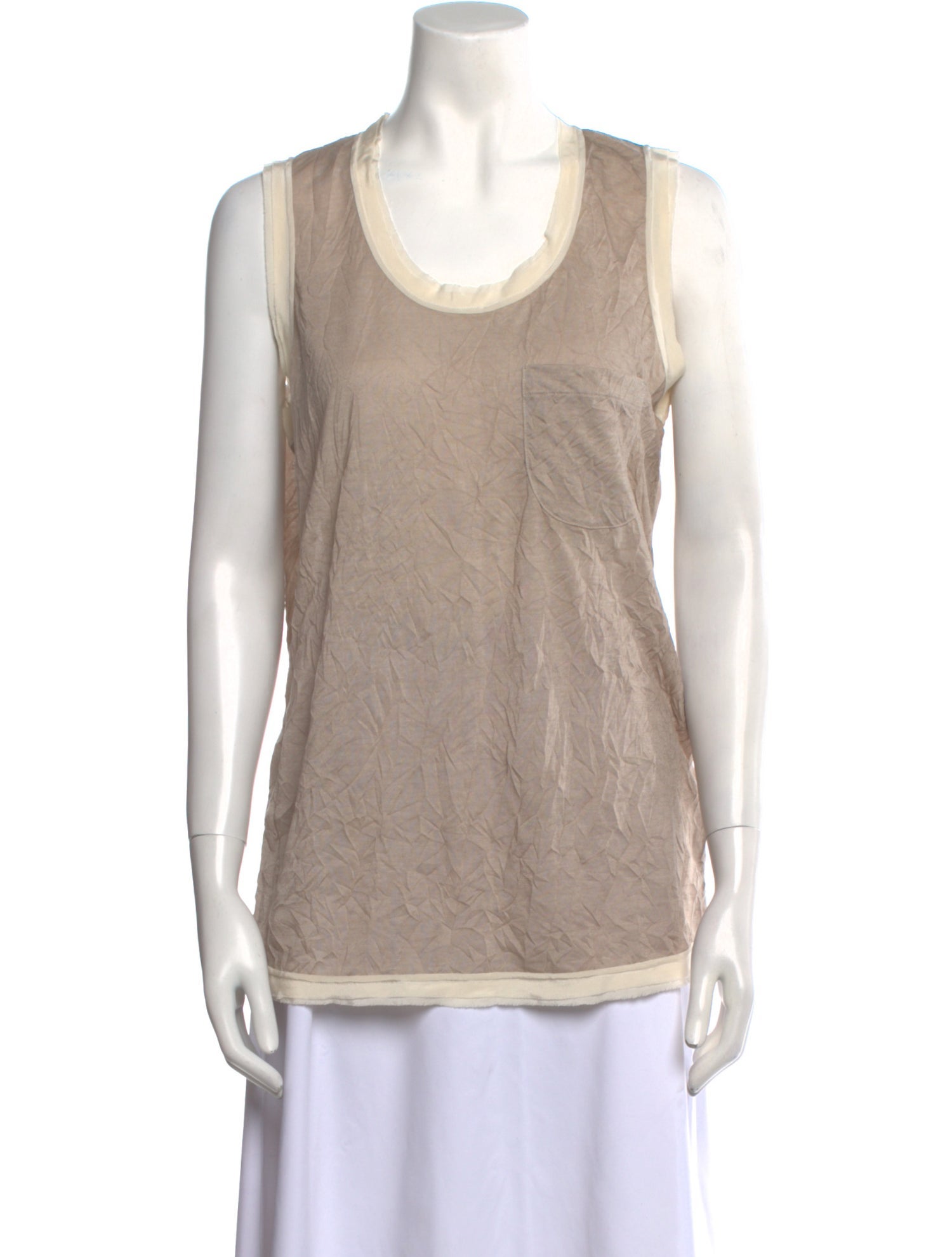 Dolce & Gabbana Colorblock Pattern Scoop Neck Top