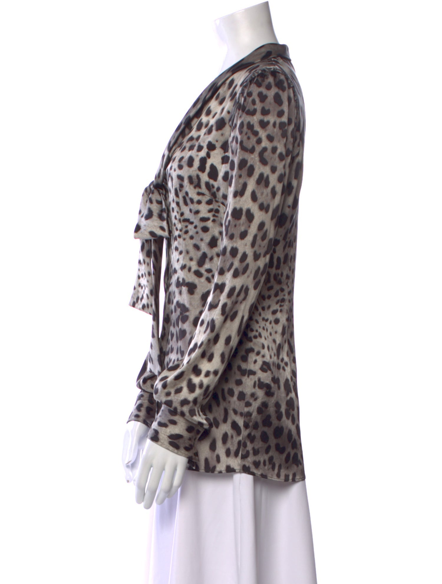 Dolce & Gabbana Silk Animal Print Blouse