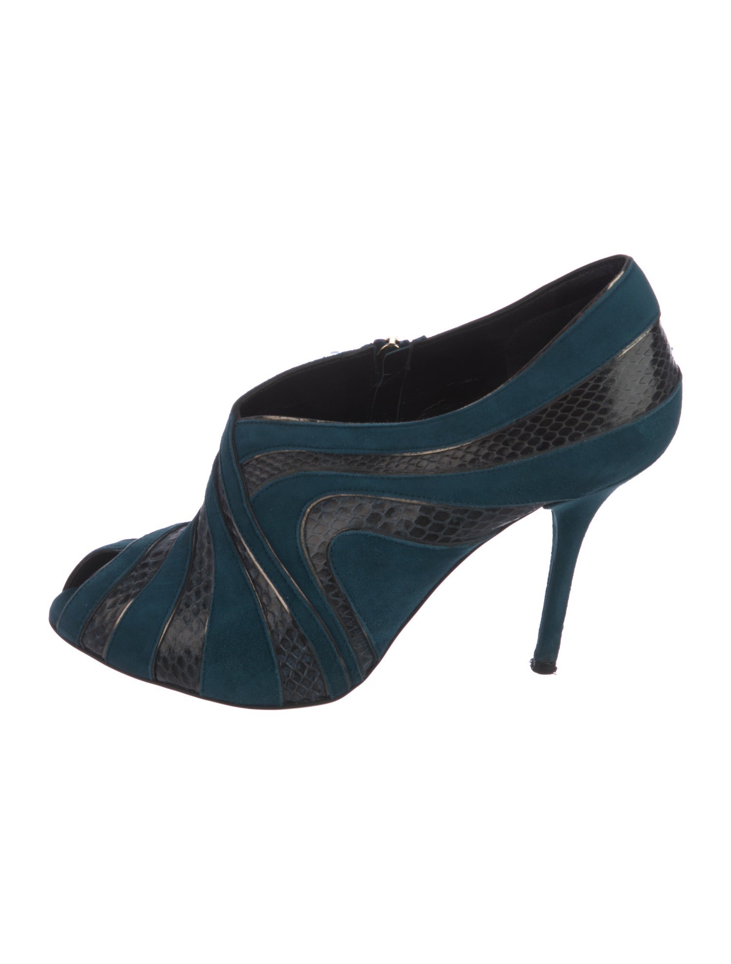 Dolce & Gabbana Suede Animal Print Mules