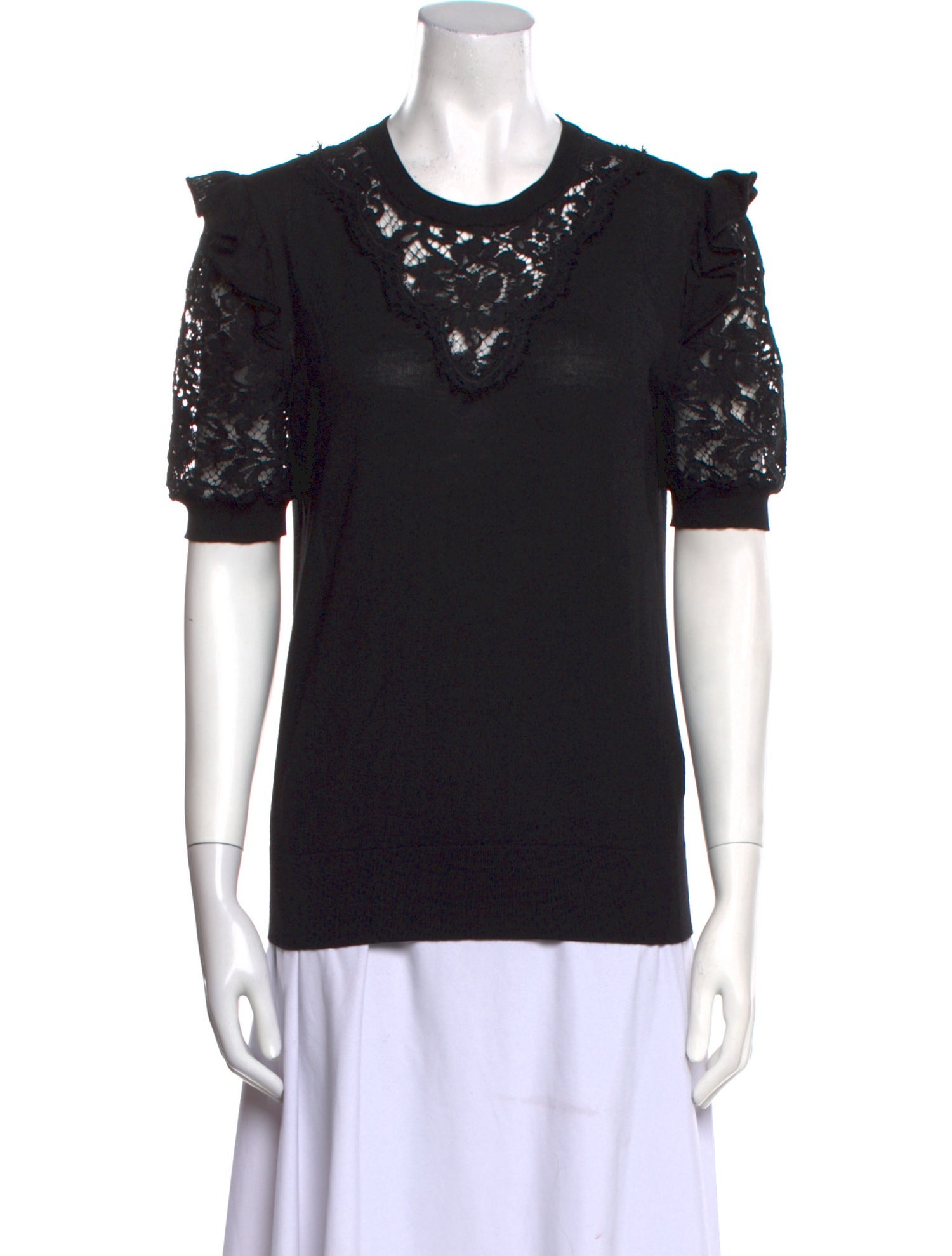 Dolce & Gabbana Virgin Wool Crew Neck T-Shirt