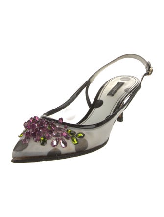 Dolce & Gabbana Mesh Mesh Accents Slingback Pumps