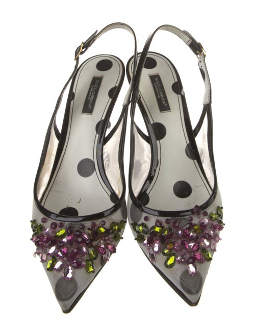 Dolce & Gabbana Mesh Mesh Accents Slingback Pumps