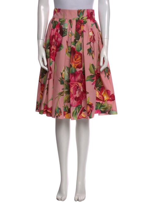 Dolce & Gabbana Floral Print Knee-Length Skirt