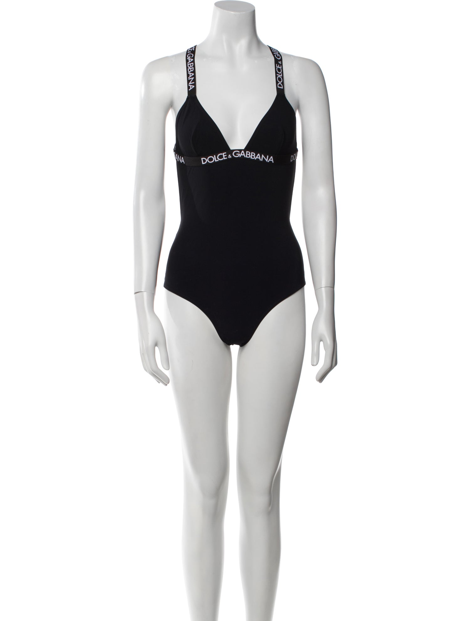 Dolce & Gabbana Graphic Print Embroidered Accent One-Piece w/ Tags