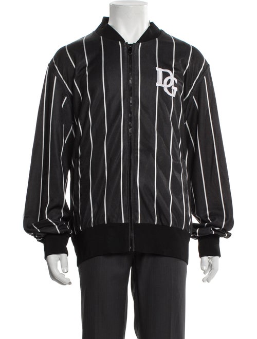 Dolce & Gabbana Signature Logo Striped Windbreaker