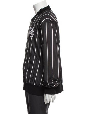 Dolce & Gabbana Signature Logo Striped Windbreaker