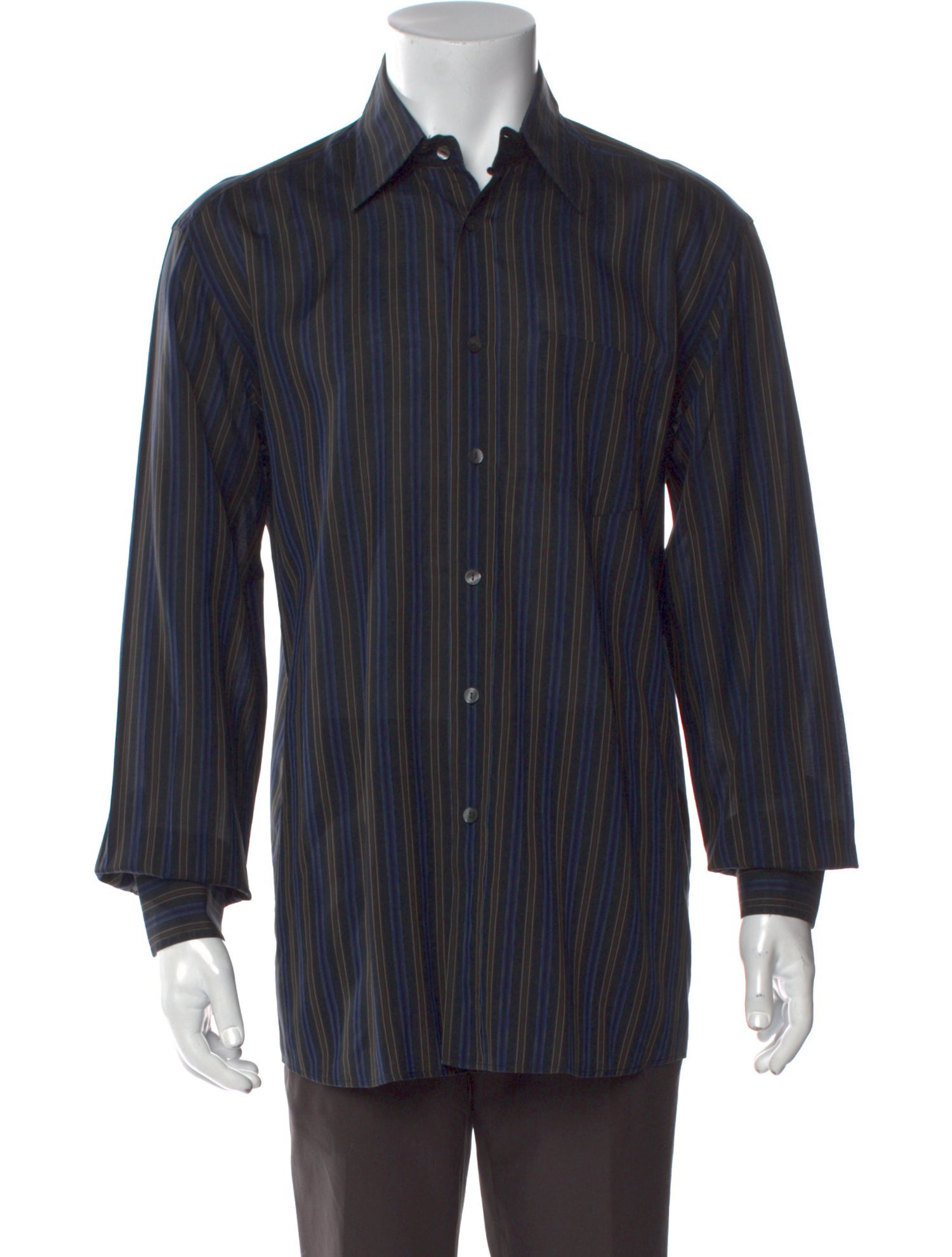 Dolce & Gabbana Striped Long Sleeve Dress Shirt