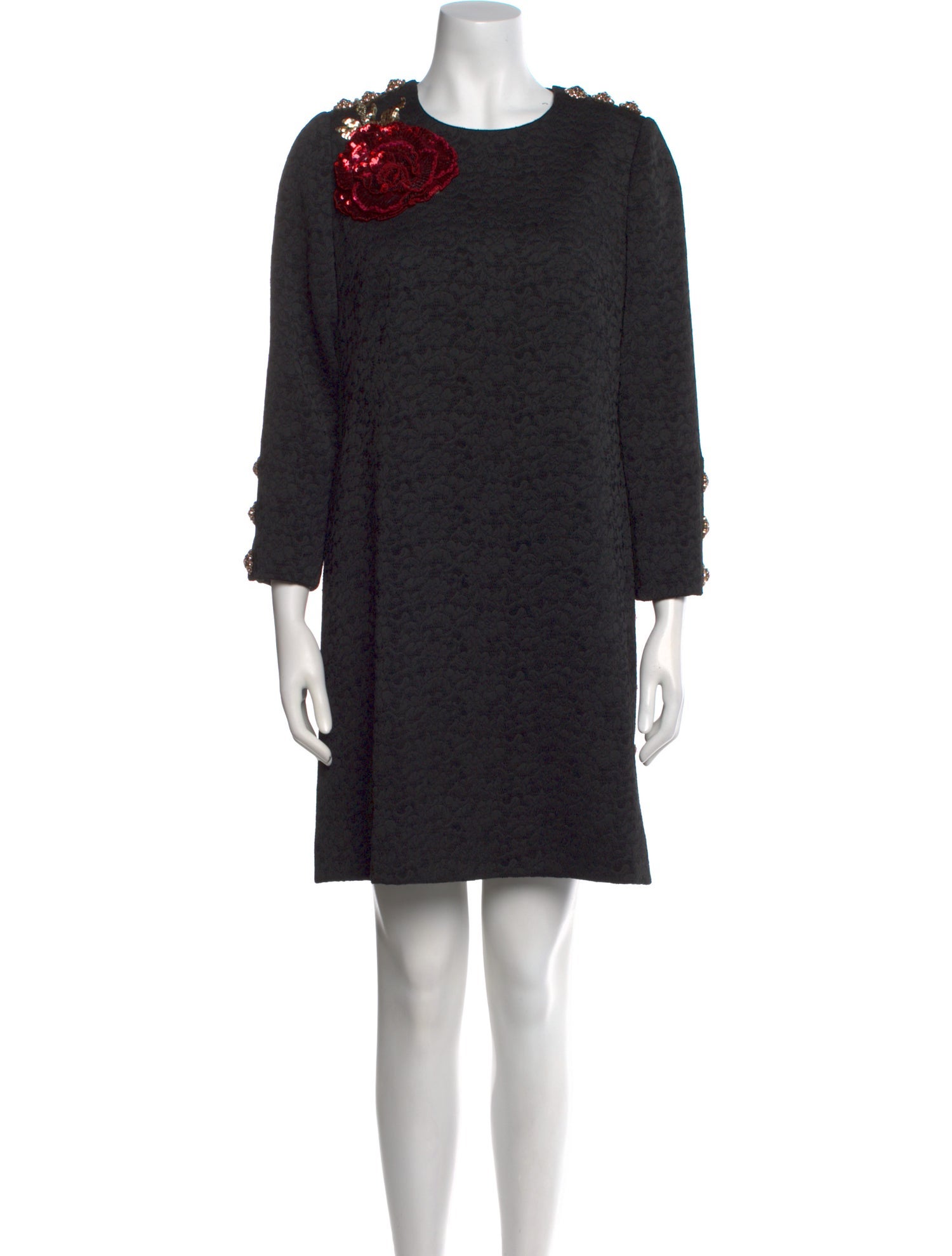 Dolce & Gabbana Crew Neck Mini Dress