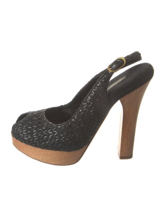 Dolce & Gabbana Colorblock Pattern Slingback Pumps