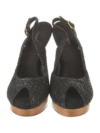 Dolce & Gabbana Colorblock Pattern Slingback Pumps