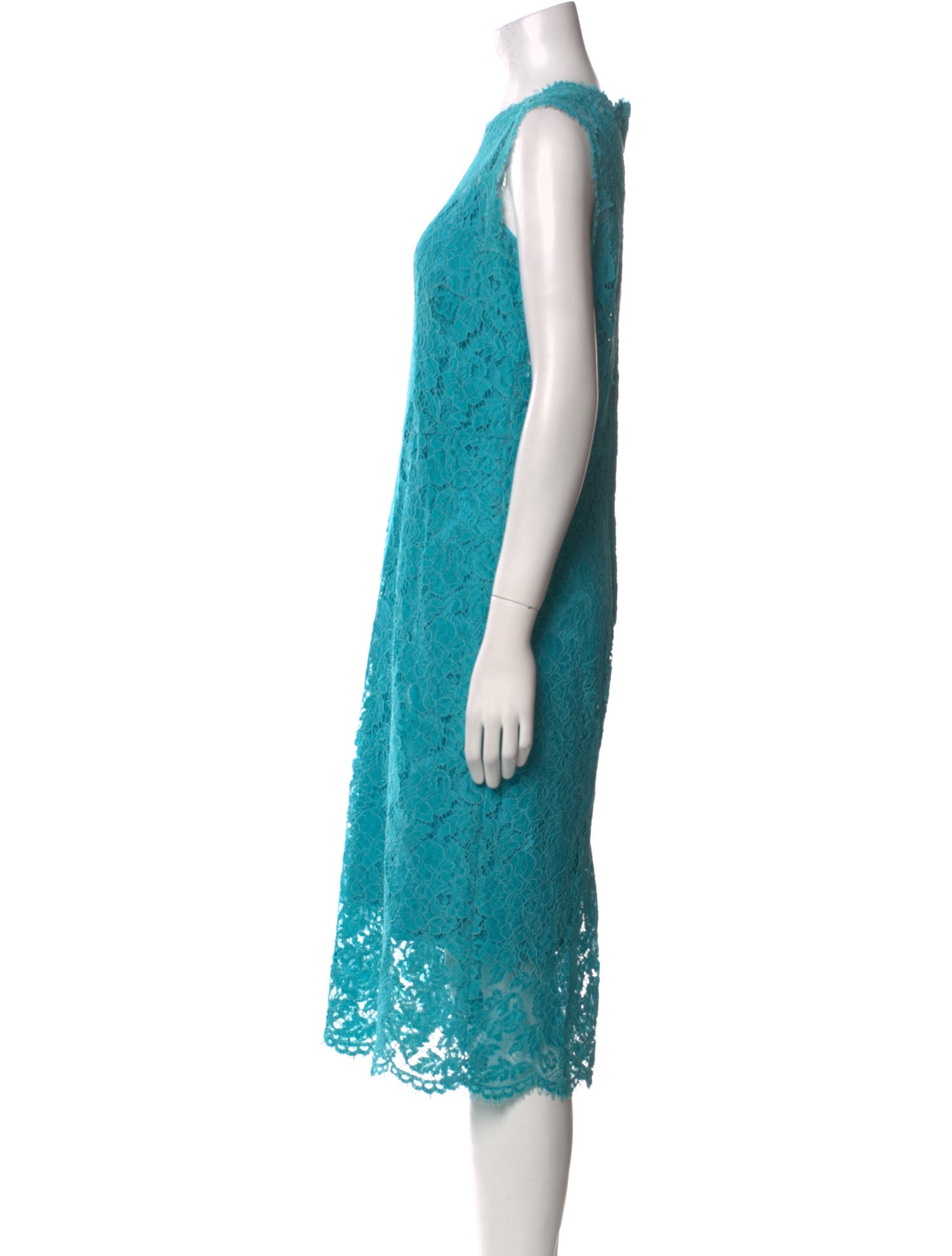 Dolce & Gabbana Lace Pattern Midi Length Dress