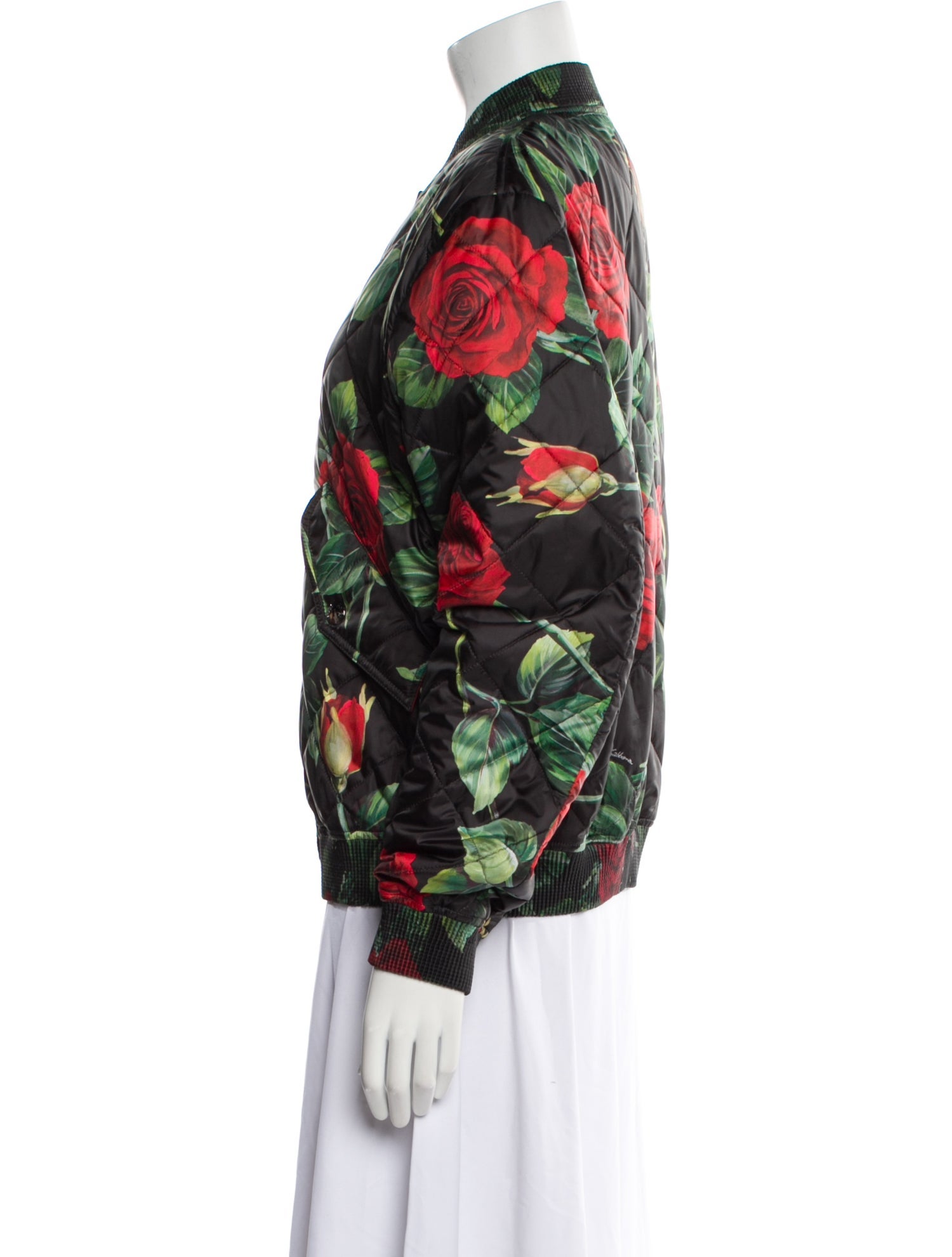 Dolce & Gabbana Floral Print Bomber Jacket
