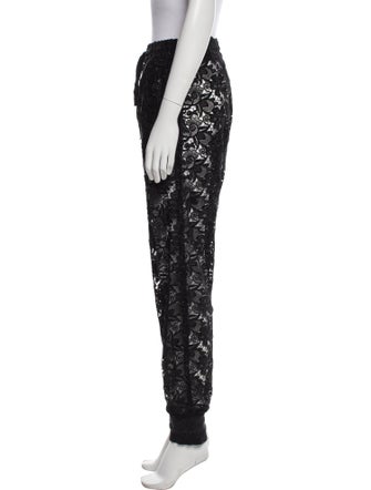 Dolce & Gabbana Lace Pattern Studded Accents Sweatpants
