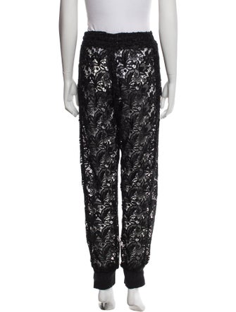 Dolce & Gabbana Lace Pattern Studded Accents Sweatpants