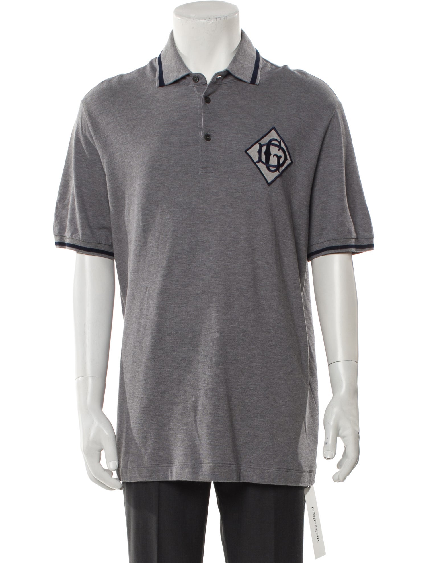 Dolce & Gabbana Striped Collar Polo Shirt