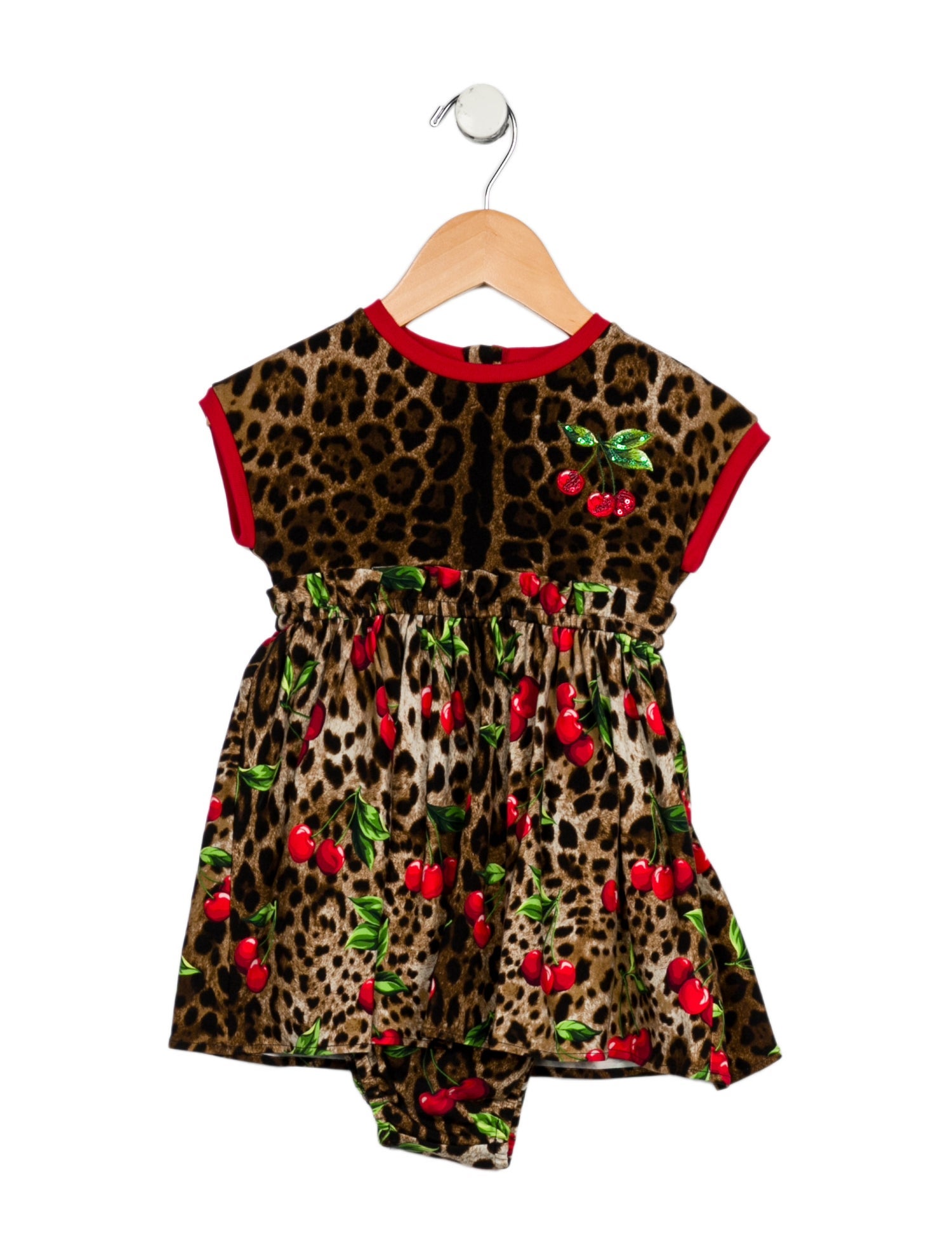 Dolce & Gabbana Infant Girls Animal Print Short Sleeve & Bloomer Set w/Tags
