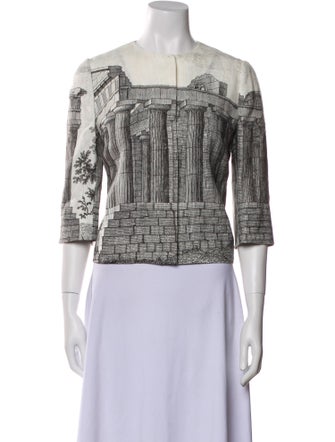 Dolce & Gabbana Linen Tweed Pattern Jacket