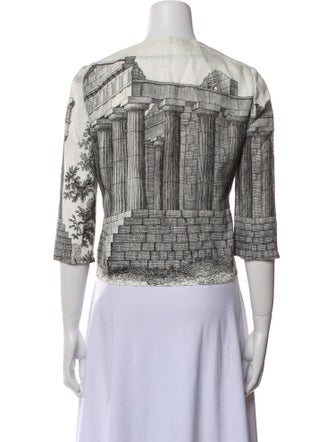 Dolce & Gabbana Linen Tweed Pattern Jacket