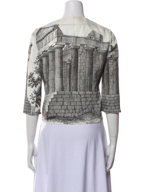 Dolce & Gabbana Linen Tweed Pattern Jacket