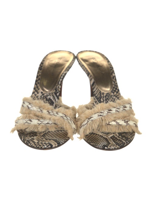 Dolce & Gabbana Snakeskin Animal Print Slides