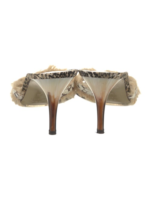 Dolce & Gabbana Snakeskin Animal Print Slides