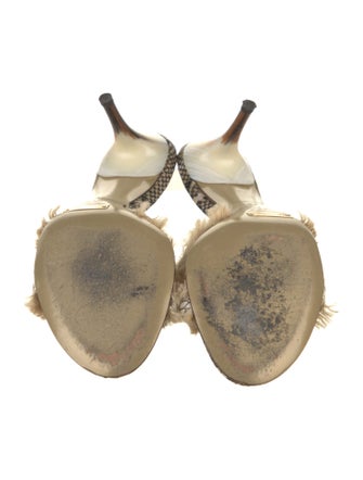 Dolce & Gabbana Snakeskin Animal Print Slides