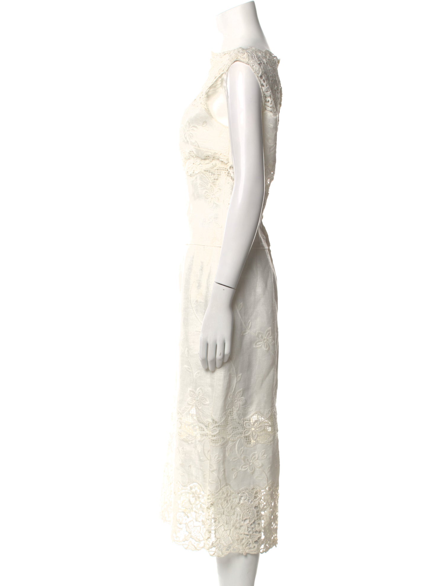 Dolce & Gabbana Scoop Neck Midi Length Dress