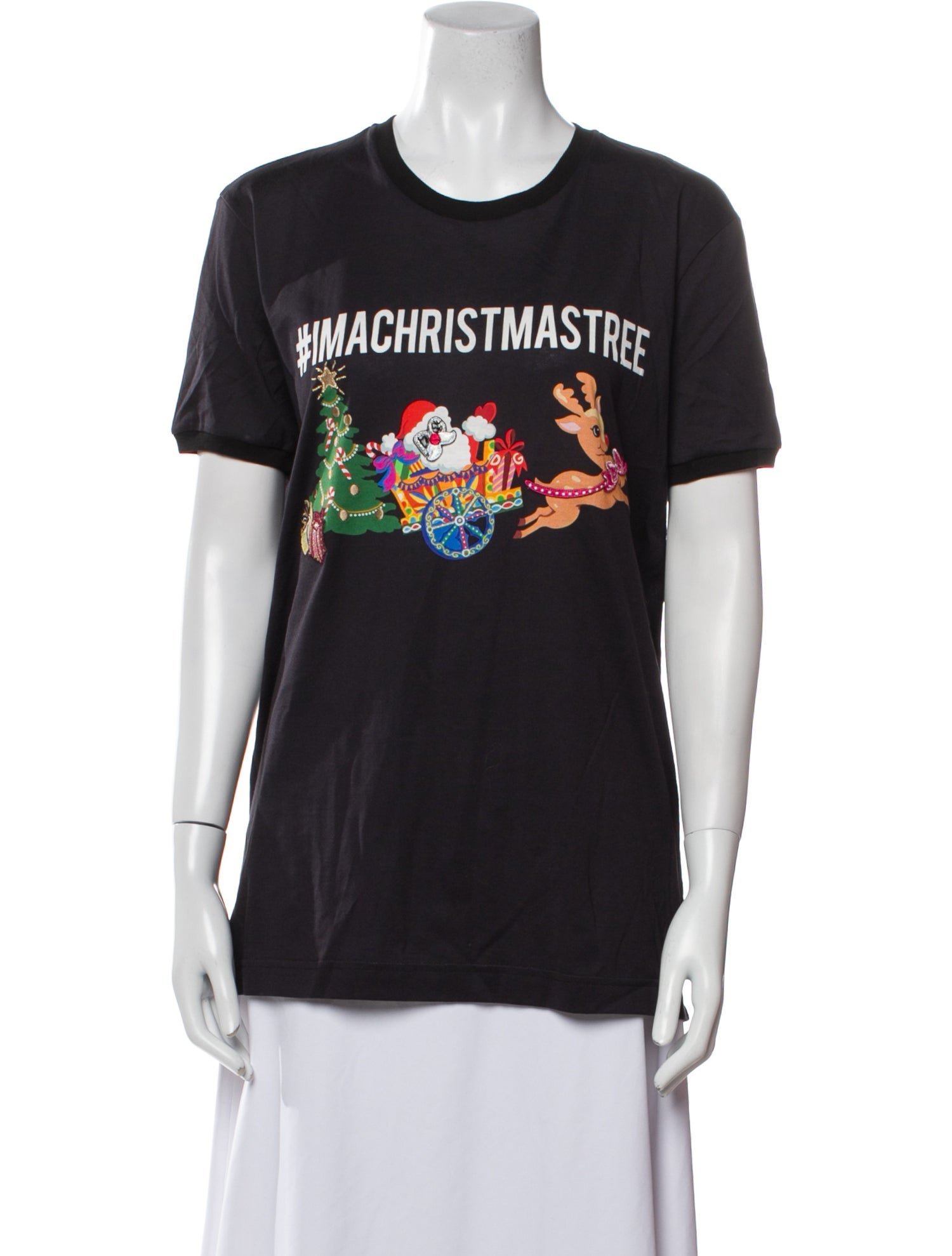 Dolce & Gabbana Graphic Print Crew Neck T-Shirt w/ Tags