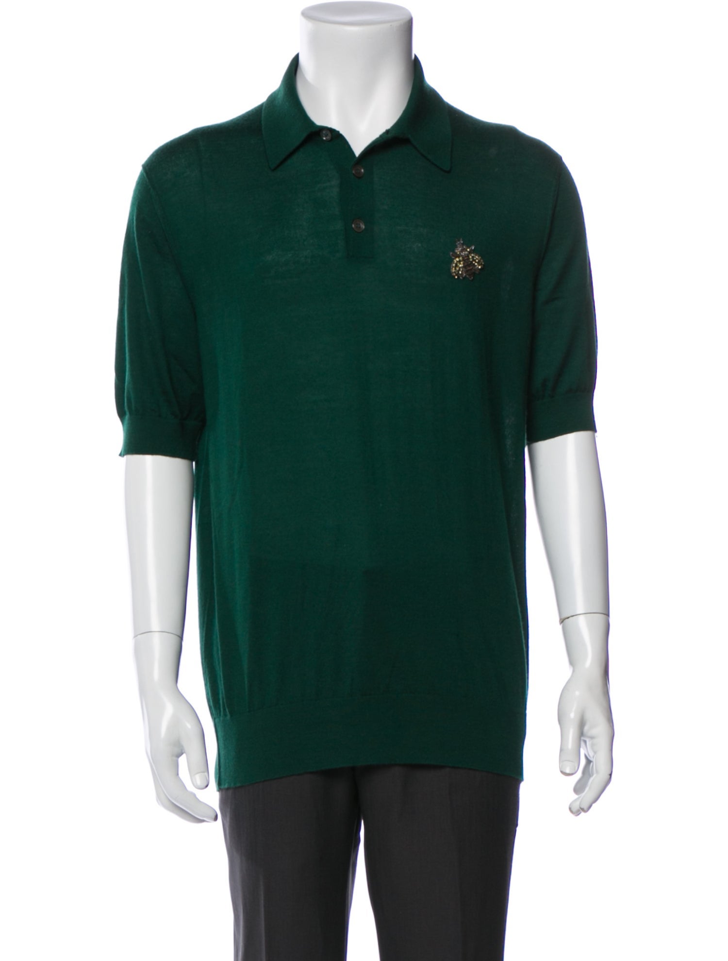 Dolce & Gabbana Cashmere Collar Polo Shirt