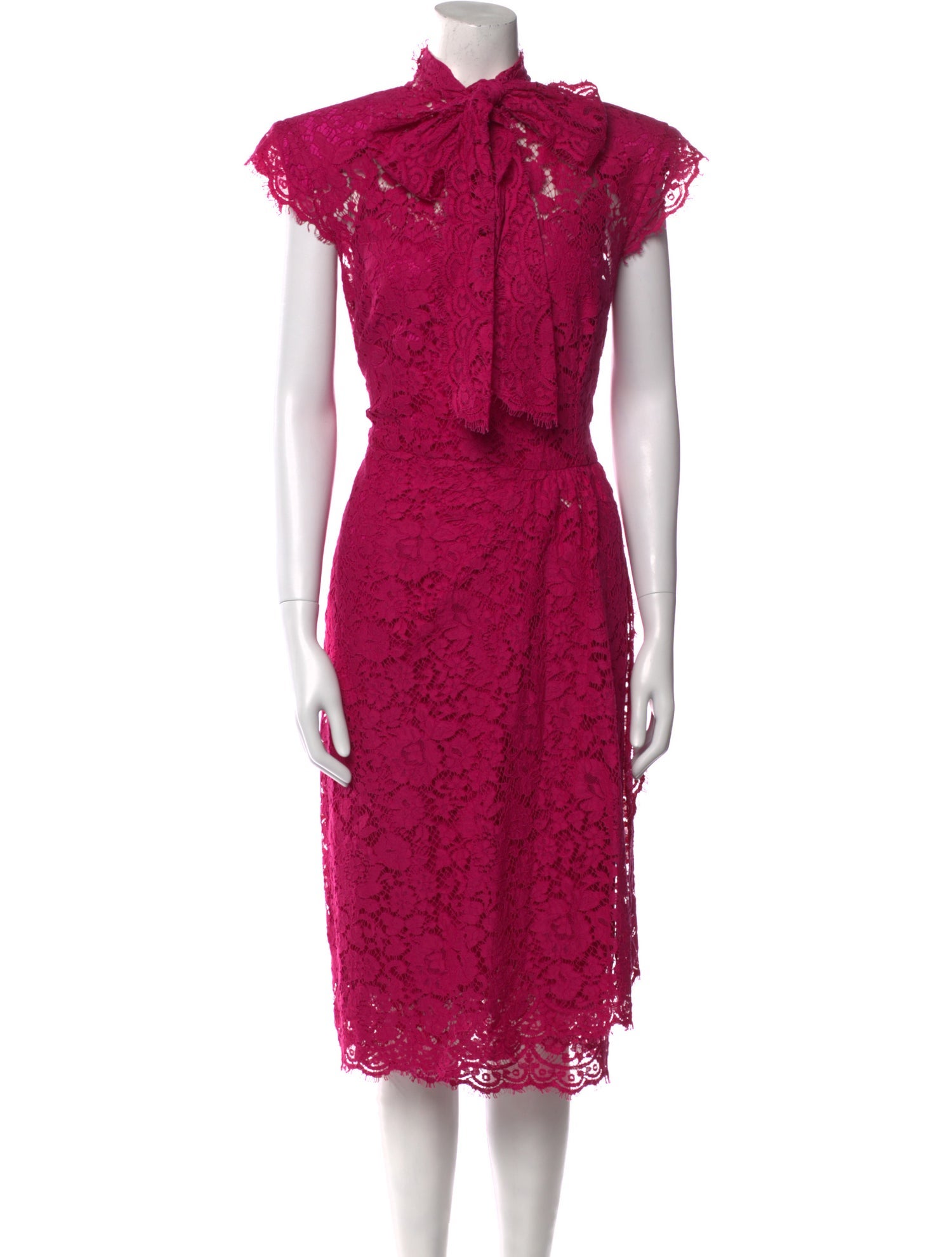 Dolce & Gabbana Lace Pattern Midi Length Dress