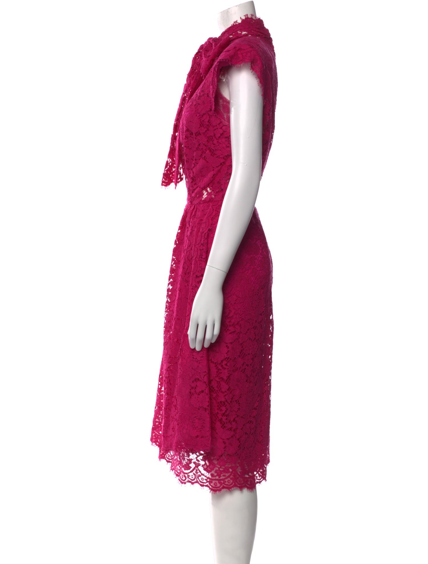 Dolce & Gabbana Lace Pattern Midi Length Dress