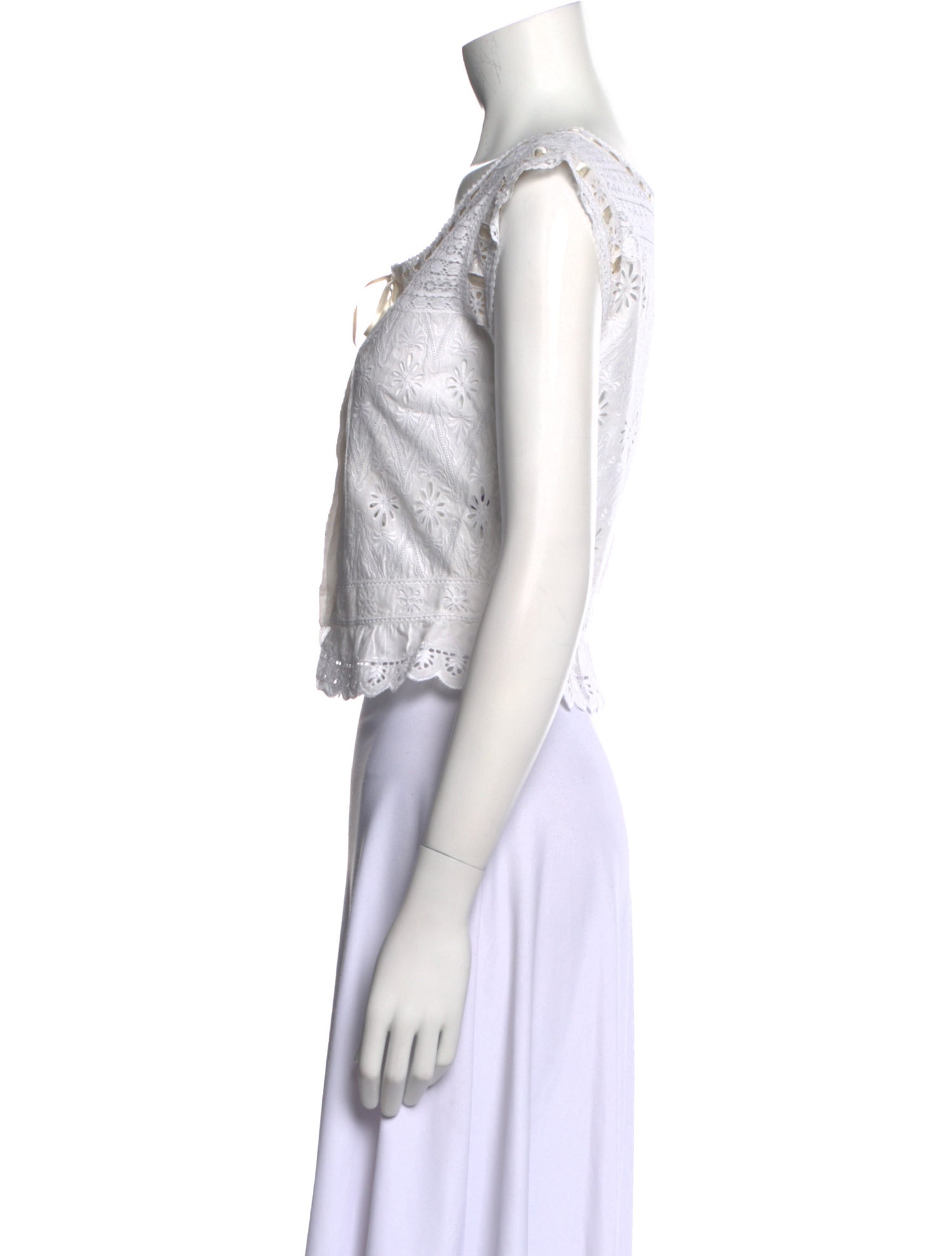 Dolce & Gabbana Scoop Neck Sleeveless Crop Top