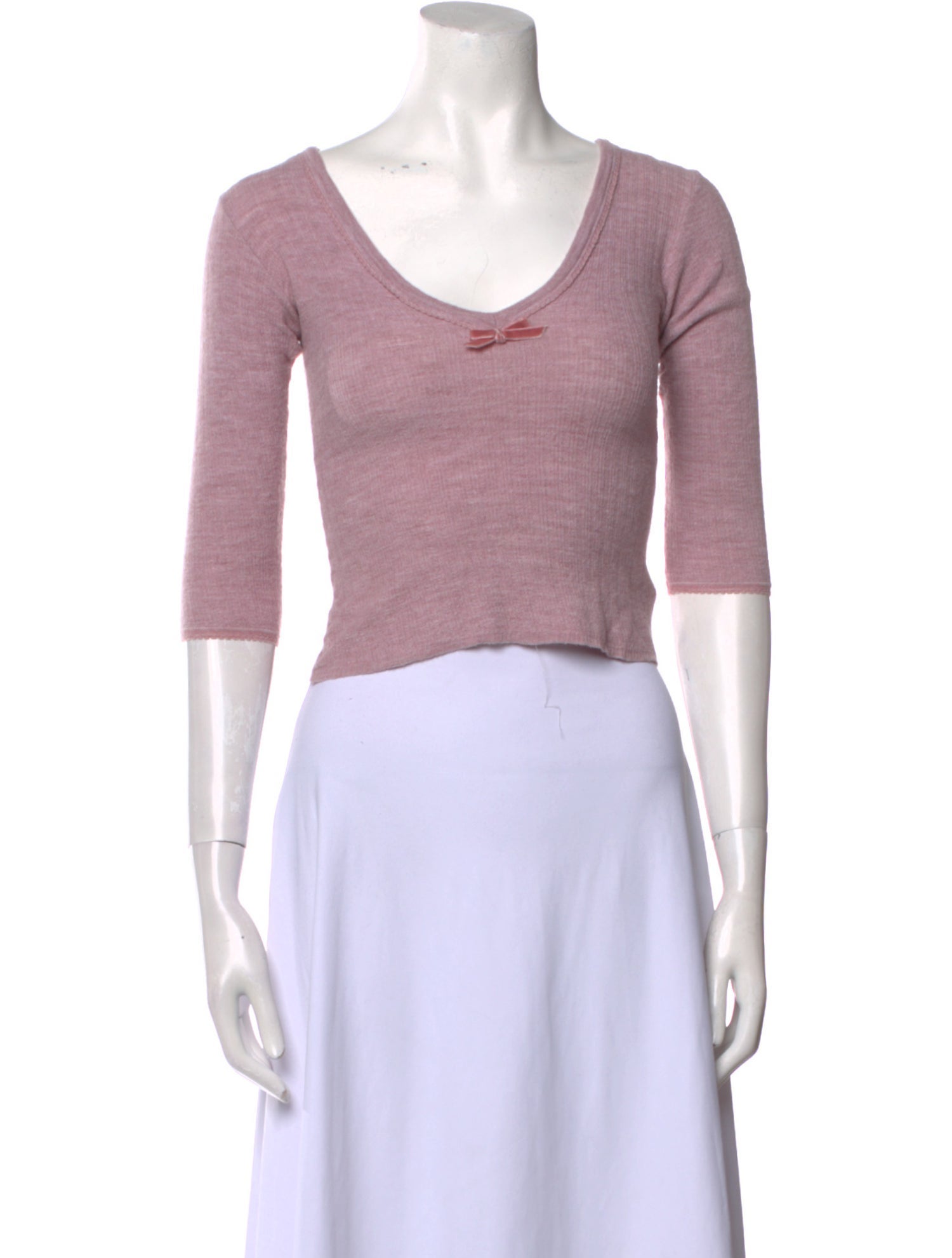 Dolce & Gabbana Vintage V-Neck Crop Top